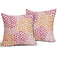 thumbnail image 4 of Pink and Orange Throw Pillow Covers 18x18 Set of 2 Hot Pink Preppy Room Decor 70s Colored Dot Decorative Pillows Trendy Print Outdoor Pillowcase Cushion Cover Linen Pillow Case for Sofa Couch Bed, 4 of 6