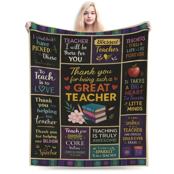 Teacher Gifts, Gifts for Teachers, Thank You Teacher Gifts Blanket , Teacher Appreciation Gifts, Teacher Gifts for Teacher's Day Birthday Graduation, Teacher Valentine 50x40