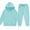Blue, variant on Young Boys Clothes Long Sleeve Hooded Pullover Solid Color Sweatshirt With Pockets + Pants 2pcs Fall Winter Outfit Set Blue for Size 10-11 Years