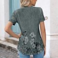thumbnail image 4 of Hrsba Ladies Tops and Blouses,Summer Print Pleated Short Sleeve Crewneck Casual Ladies T Shirts Blouses, 4 of 5