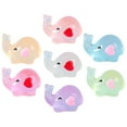 thumbnail image 5 of LOLIPPYY 7-Piece Mini Elephant Figurine Set, Cartoon Tiny Elephant Crafts with Glow-in-the-Dark Feature, 5 of 7
