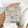 thumbnail image 2 of Boho Pillow Covers 18x18 Inch Geometric Tribal Carpet Pattern Throw Pillows Covers Yellow Blue Distressed Vintage Outdoor Decorative Cushion Covers, 2 of 6