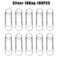 thumbnail image 1 of Large Metal Paper Clips Silver Gold Rose Gold Electroplated Bookmark Pen Clip for Home Office School, 1 of 7