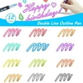 thumbnail image 4 of VEFSU Double Line Outline Markers,12/24/36 Colors Super Squiggles Outline Marker Pen Set,Outline Markers Self-outline Metallic Markers for Christmas,Art, Drawing, Writing, Greeting Cards, DIY, 4 of 6