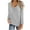 Grey, variant on Women's Casual Long Sleeve Round Neck Button Down T-Shirt Basic Comfortable Tee Top Blouse Stylish Everyday Wear