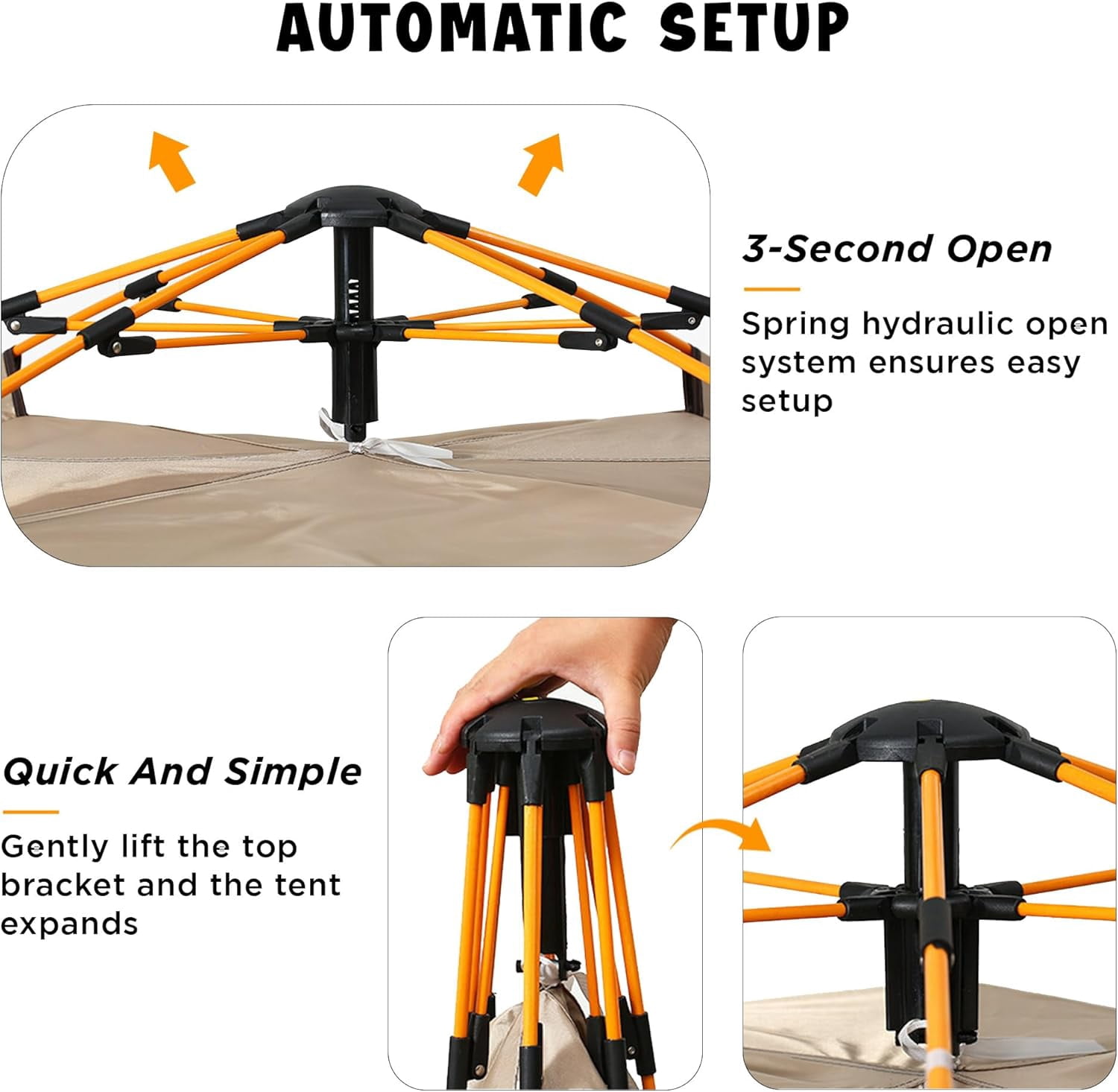 Pop Up Tent Automatic Tent Camping Tent 3 Person Tent Dome Tent Family Tent for Party Camping Climbing Traveling