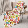 thumbnail image 3 of Disketp Color Donut Cozy Flannel Fleece Throw Blanket: Has a velvety texture for All Seasons - Perfect for Women, Men, & Kids"40"x30", 3 of 6