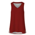 thumbnail image 4 of Tank Tops for Women European American V Neck Loose Sleeveless Summer Tops, 4 of 5