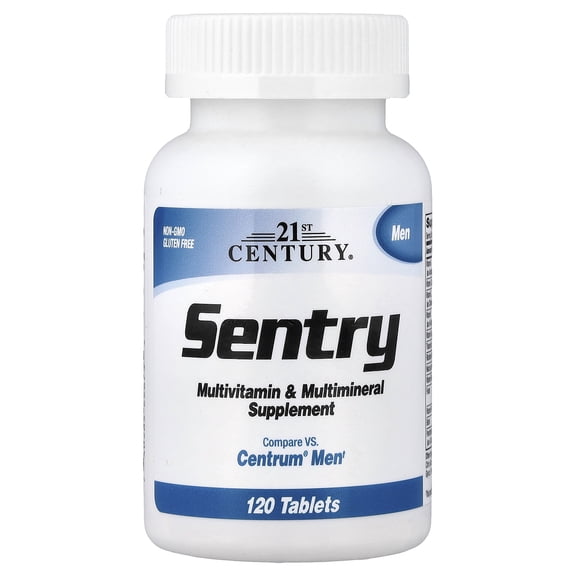21st Century Sentry Men, Multivitamin & Multimineral Supplement, 120 Tablets