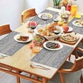 thumbnail image 2 of Blue Geometric Chevron Dot Pattern Summer Placemats Table Placemats Set Of 4-Linen Kitchen Washable Placemats Table Mats 11.8"x17.7" Non-Slip Heat Resistant, 2 of 6