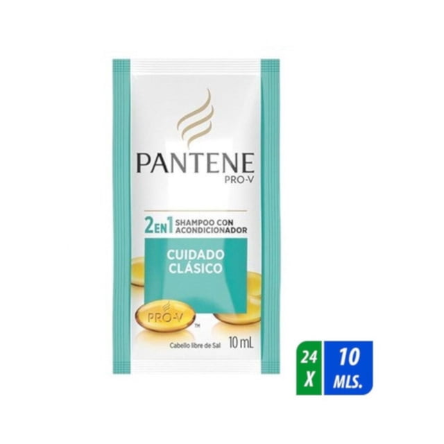 Pack de 24 Shampoo Pantene 2 en 1 Cuidado Clásico 24/10ml Pantene Cuidado Clásico