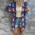 thumbnail image 2 of Lenago Women's Christmas Cardigan Santa Claus Print Cardigan Long Sleeve Cardigan Sweater Coat, 2 of 7