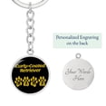 thumbnail image 3 of Curlycoated Retriever Mama Circle Keychain Stainless Steel or 18k Gold Dog Mom Pendant, 3 of 7