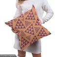 thumbnail image 5 of Ambesonne Abstract Fabric by the Yard Upholstery, Random Triangular Forms, 2 Yards, Purple Dark Peach, 5 of 5