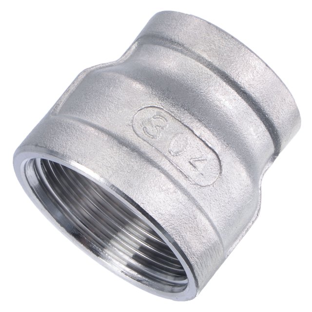 Acoplamiento de tubo reductor de rosca hembra BSPT de acero inoxidable Uxcell 1-1/4x1 BSPT