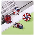 thumbnail image 4 of LHNFT 4Pcs Independence Day Badge Pins Brooch for Men Women 4th of July White Blue Red USA American Flag Lapel Pins American Star Pins Patriotic Brooch Jewelry, 4 of 9