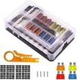 thumbnail image 1 of Modified multi-channel Fuse Box 12-way positive and negative pole car boat safety seat with LED light screw insert safety box, 1 of 5