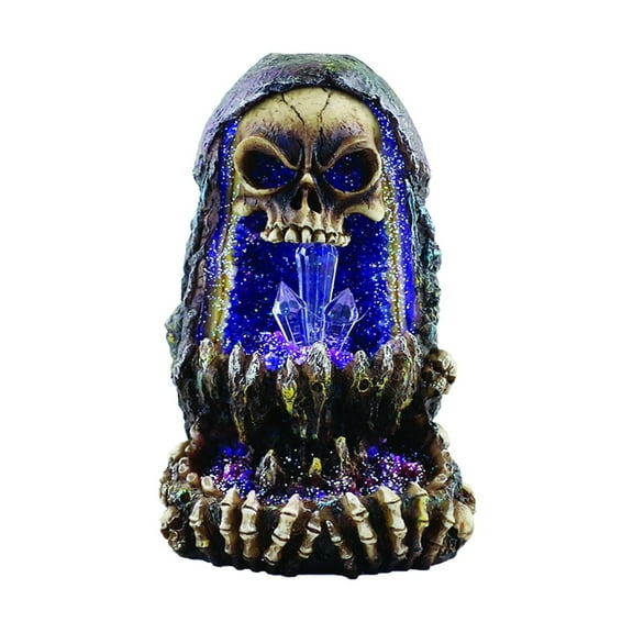 Soul Sticks Skull Backflow Incense Cone Holder Burner with LED lights 6.5 inch