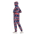 thumbnail image 5 of Plush Cozy Warm Christmas Matching Family One-piece Pocket Pajamas Hoodie Sleepwear Xmas PJ's Festival Snowflake, 5 of 13