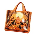 thumbnail image 2 of Halloween Tote Bags with Handles, Quilted Printed Tote Handbag, Multi-purpose Shoulder Bag for Travel Office Daily, 2 of 5