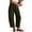 Army Green, variant on Brglopf Corduroy Pants for Women Casual High Waist Straight Leg Cropped Pants Loose Comfy Harem Trousers with Pockets