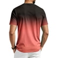 thumbnail image 5 of Mens Summer Shirts Short Sleeve Crew Neck Floral Gradient Tees Casual Beach Hawaiian Vintage T Shirts, XL, 5 of 5