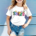 thumbnail image 3 of MIASHUI T-Shirt de Pâques pour Garçon et Fille, Manches Courtes, Imprimé Graphique, Blanc, 4-5 Ans, 3 of 4