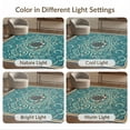 thumbnail image 7 of ODIKA Ocean Turtle Main Symmetrical Wave Motifs Map Nautical Border for King Size Bedroom, Master Suite, Under Bed, Foldable Easy Care, 7 of 7