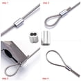 thumbnail image 3 of SDTC Tech Virola de cable de doble orificio con manga de bucle de engarzado de aluminio para cable de alambre de 3/16" de diámetro - Paquete de 10, 3 of 5