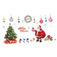 thumbnail image 1 of Ounissouiy 2 uds pegatina de pared con tema navideño para el hogar, oficina, centro comercial, ventana de cristal, decoración de pared de vacaciones Kits de decoración para fiestas  226-60*90*2, 1 of 8