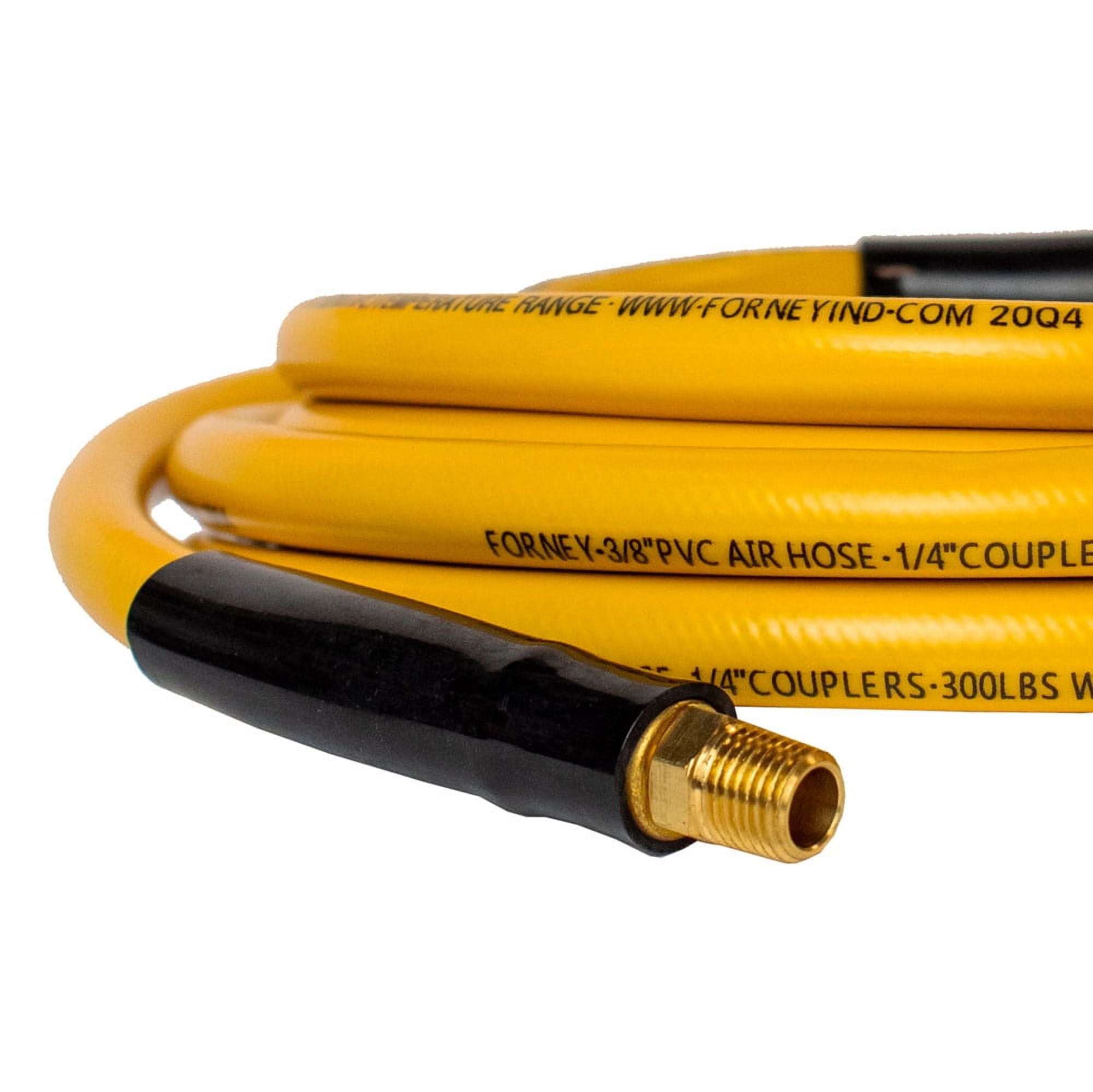 Forney Industries PVC Air Hose, Yellow, 3/8 in x 25ft