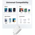 thumbnail image 6 of (3 pack) USB C Charger 25W, PD 3.0 Charger Fast Charging Durable Type C Charger for iPhone 14/14 Plus/14 Pro/14 Pro Max/13/12/11,iPad,Samsung, Android Phones-White, 6 of 10