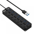 thumbnail image 1 of 7 Ports Multi USB 3.0 HUB with Switch Hub Splitter USB Expander Adapter Fast Charging for Mobile Phone PC Laptop, 1 of 8