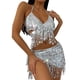 thumbnail image 1 of Gibobby Conjunto de bikini sexy 2023 nuevo traje de baño dividido de piezas de tela para mujer Bikini Sexy con borlas(A,M), 1 of 4
