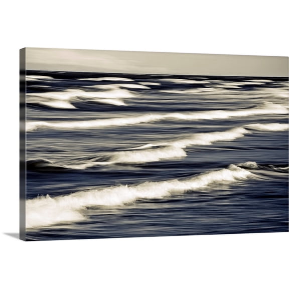 Great BIG Canvas | "Surf Patterns at Anchor Point in South Central Alaska" Canvas Wall Art - 24x16