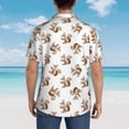 thumbnail image 6 of Fotbe Retro Squirrel Hawaiian Shirt for Men Unisex Summer Beach Casual Short Sleeve Cotton Linen Button Down Shirts-XX-Large, 6 of 9