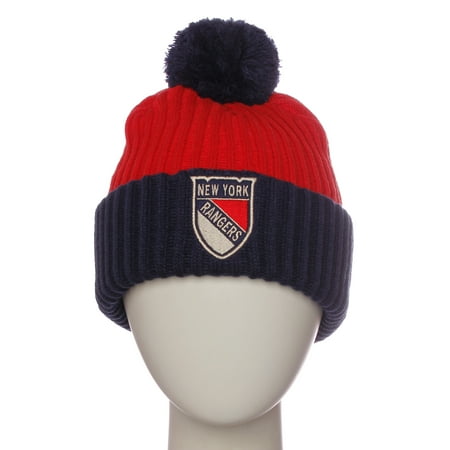 American Needle Wool Hat - American Needle NHL Hockey Team Colors Winter Cable Knit Pom Pom Beanie Hat Cap