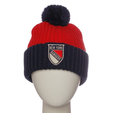 American Needle NHL Hockey Team Colors Winter Cable Knit Pom Pom Beanie Hat