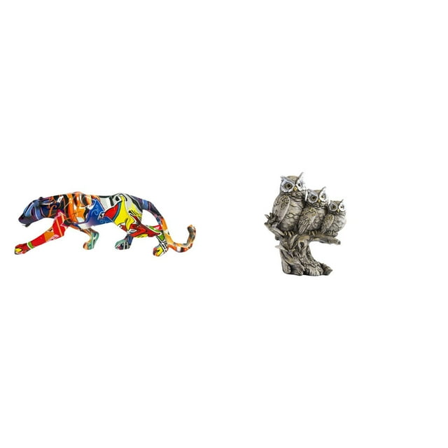 Figura decorativa de resina de un caminando, con fina artesanía. Ideal para sala de estar, dormitorio u oficina.