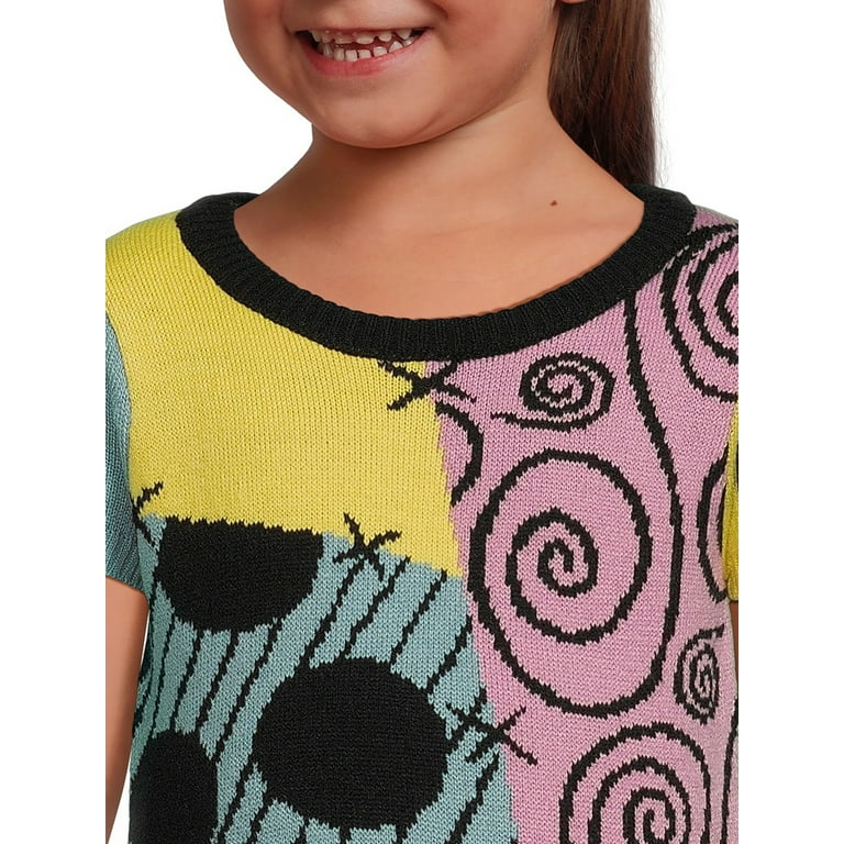 Nightmare Before Christmas Toddler Girl Sally Cosplay Sweater Dress Sizes 12M 5T