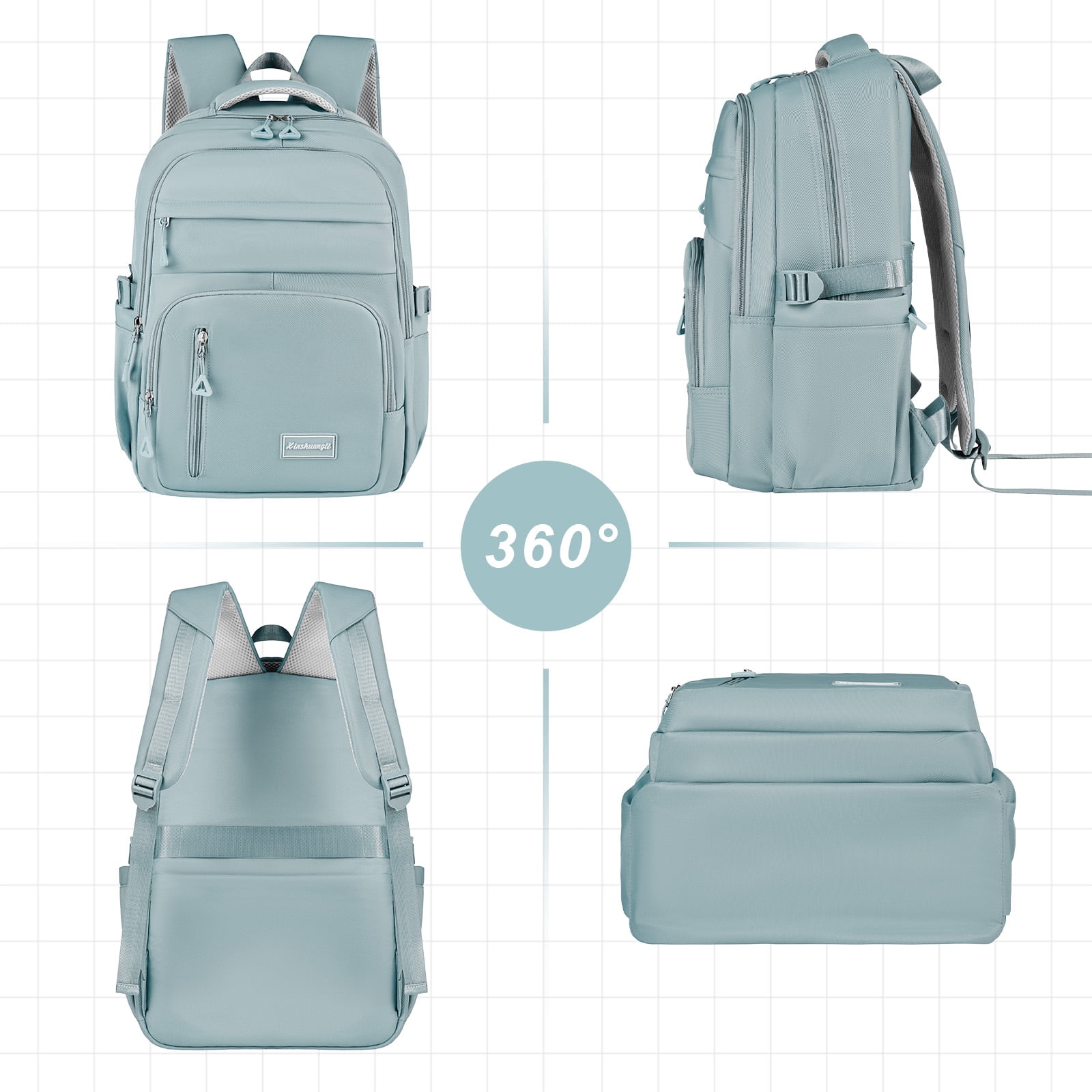 DAKIMOE School Backpack for College High Middle School Fashion Student Bag Teen Bookbag Laptop Backpack Women Travel Daypacks