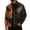 Earthy Yellow, variant on Autumn Mens Halloween Black Cat Overshirt Jacket Long Sleeve Snap Buttons Loose Cut Halloween Casual Outerwear Light Gray L