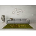 thumbnail image 3 of Ahgly Company Indoor Square Abstract Yellow Contemporary Area Rugs, 6' Square, 3 of 4