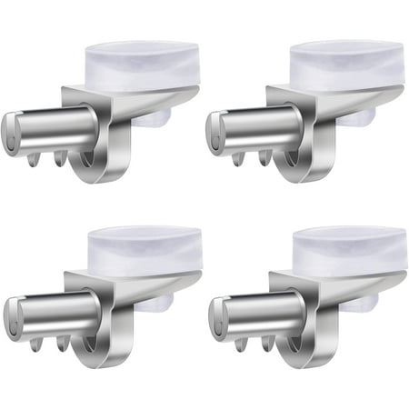 

30 PCS 1/5 Inch Shelf Support Peg 5mm Support Cabinet Shelf Pins with Suction Cup Metal Shelf Clips Shelf Support Pegs for Kitchen Bookshelf Wardrobe Shelves Cupboard Adjustable Shelving Holder