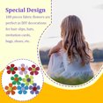 thumbnail image 3 of 100 Pieces Flowers Appliques Colorful Felt Flower Shape Patch Patches Colorful Accessory Embellishments DIY Hair Clip Clothes Hat Sewing, 3 of 7
