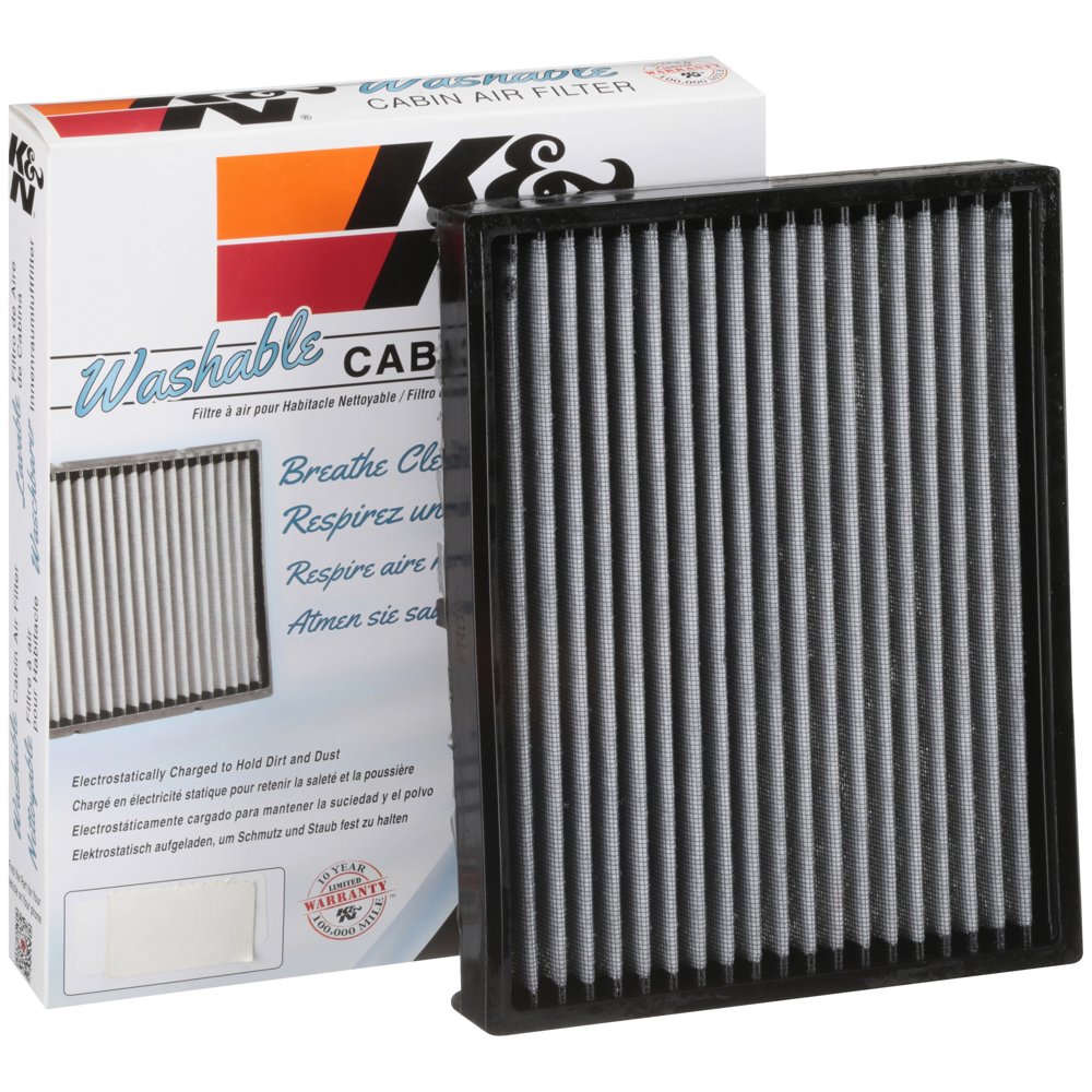 K&N VF2041 Washable & Reusable Cabin Air Filter Cleans and Freshens