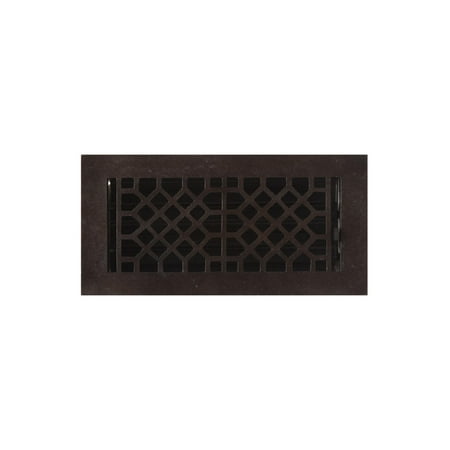 

Signature Hardware 908867-4-10 Antique Bronze Floor Register - Bronze