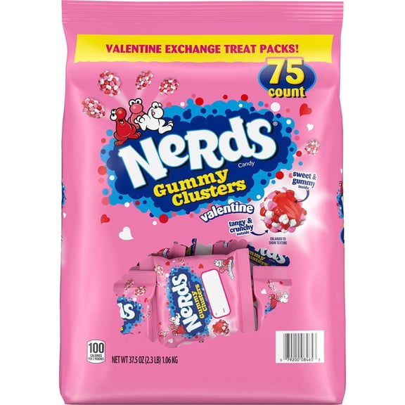 Nerds 08465 159304 Valentines Gummy Clusters 75 ct