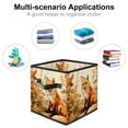 thumbnail image 2 of Fox Foldable Cube Organizer with Handle, 10.8"x10.5"x10.6", Large Capacity Clothes Storage Containers Basket, 2 of 6