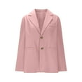 thumbnail image 6 of UYISJ Blazers for Women Business Casual Notch Lapel Button Down Suit Jacket Long Sleeve Open Front Work Blazers with Pockets Pink M, 6 of 8